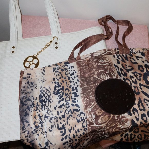 VINTAGE IMAN White Leather w/Animal Print Sharif - Picture 2 of 12